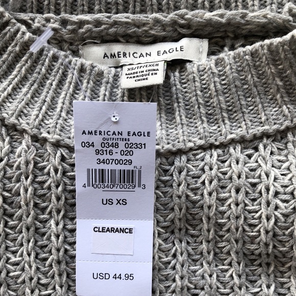 🔥NWT🔥 American Eagle Outfitters Women’s Oversized Pointelle Sleeve Sweater - Picture 6 of 9